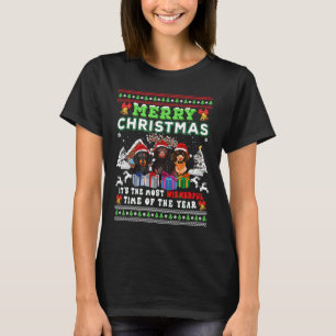 T-shirt Dachshund Chien de Noël moche le plus