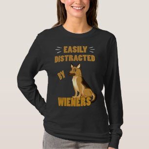 T-shirt Dachshund Chien Facilement Distrait Par Les Wiener