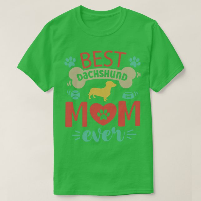 T-shirt Dachshund Chien Maman (Design devant)