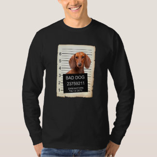 T-shirt Dachshund Chien Mug Tiré Mauvais Chien