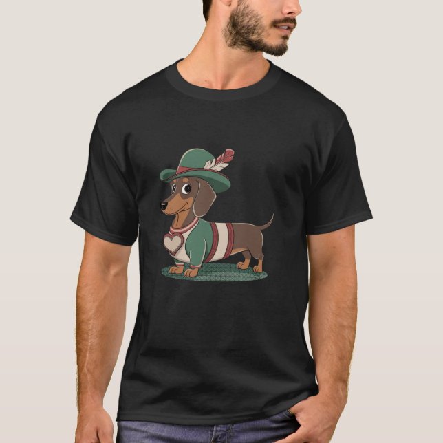 T-shirt Dachshund Chien Oktoberfest drôle Amoureux de les  (Devant)