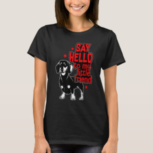 T-shirt Dachshund Chien Papa Chien Maman Bonjour À Mon Pet