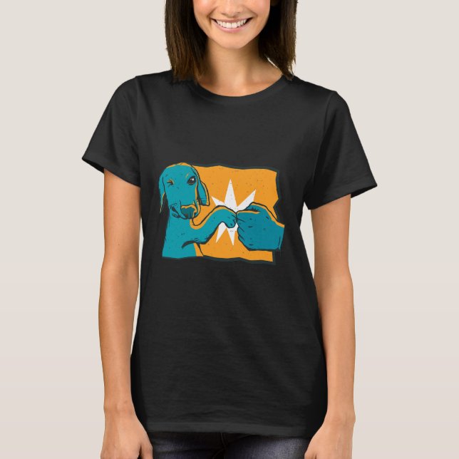 T-shirt Dachshund Chien Poing Bump (Devant)