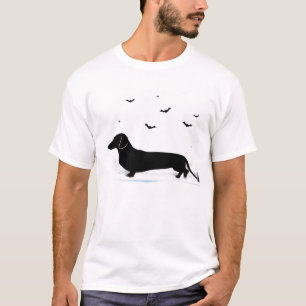 T-shirt Dachshund Chien � Silhouette Classique de la Lune