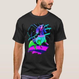 T-shirt Dachshund Chiweenie Wiener Chien Danse rétro Danse