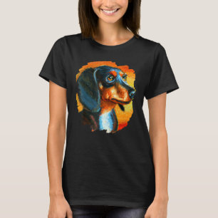 T-shirt Dachshund Chiweenie Wiener Dog Color Painting Dogs