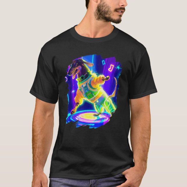 T-shirt Dachshund Chiweenie Wiener Dog Dancing Retro Dance (Devant)