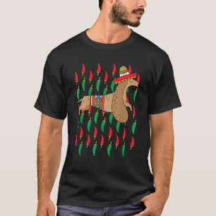 T-shirt Dachshund Cinco De Mayo Cute Dog Sombrero Mexicain