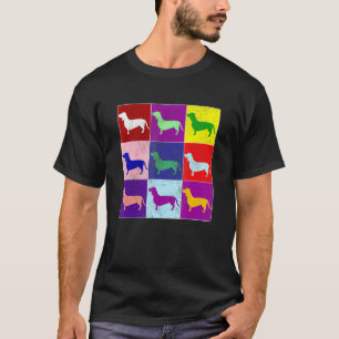 T-shirt Dachshund Color Pop Type Art Weiner Chien
