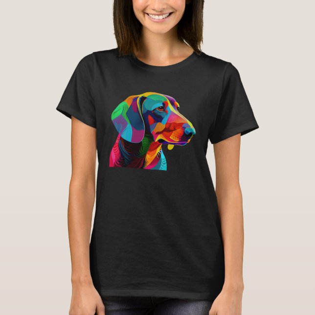 T-shirt Dachshund  Colorful Pop Dachshund (Devant)