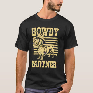 T-shirt Dachshund Cow-boy Teckel Howdy Partner