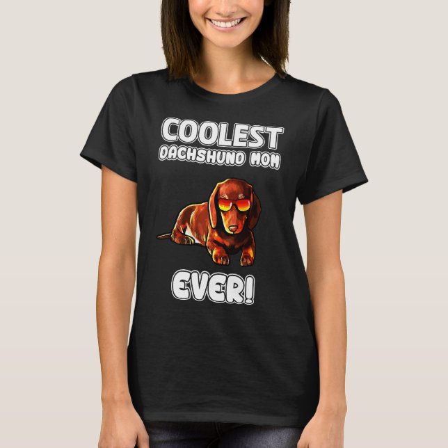 T-shirt Dachshund Dachshund Maman (Devant)