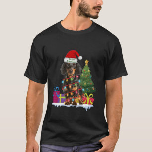 T-shirt dachshund dackel teckel chien de noël laid pull