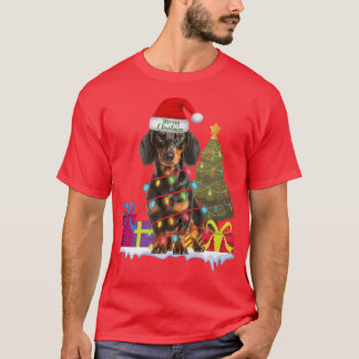 T-shirt dachshund dackel wiener dog laide de noël moche