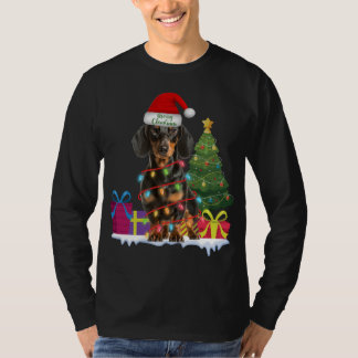 T-shirt dachshund dackel wiener dog laide de noël moche