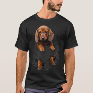 T-shirt Dachshund Dans Ma Poche Dachshund Weiner Chien Cad