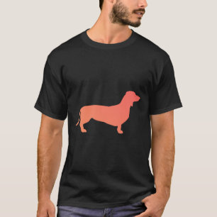 T-shirt Dachshund de dégradé orange