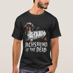 T-shirt Dachshund de la momie d'Halloween mort