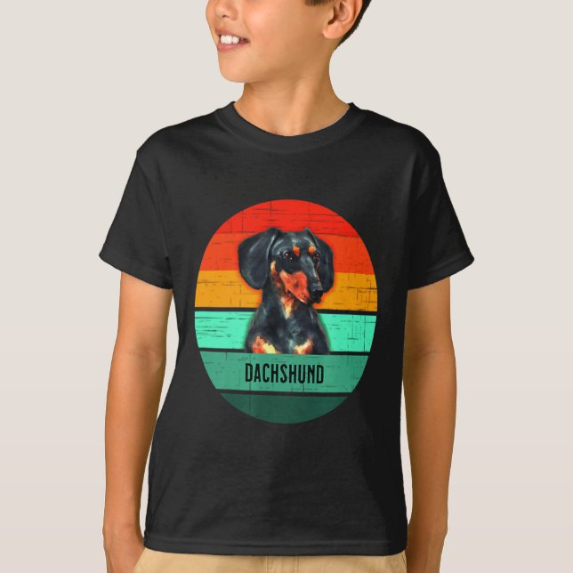 T-shirt Dachshund Devo Hommes Femmes Enfants (Devant)