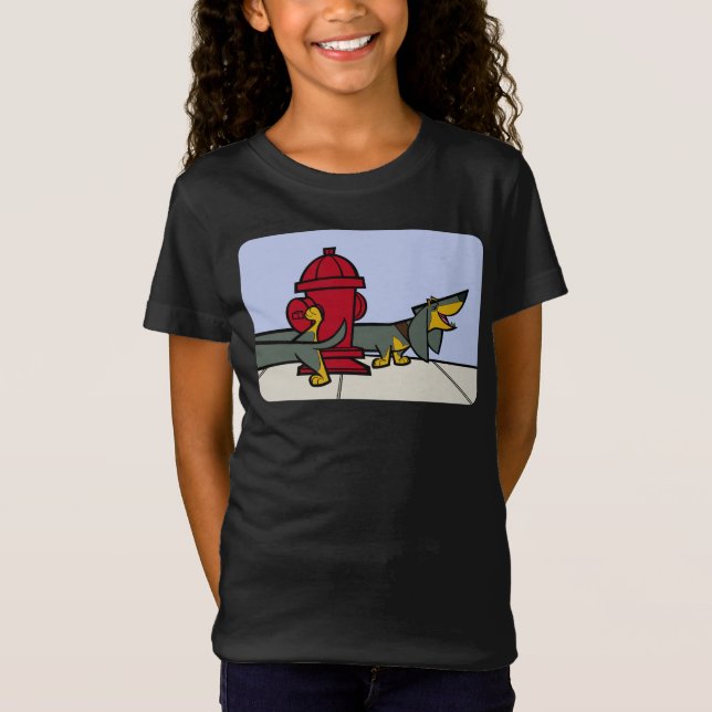 T-Shirt Dachshund Dog Approuvé Fire Hydrate (Devant)