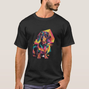T-shirt Dachshund Dog Dachshunds Art Abstrait Doxie