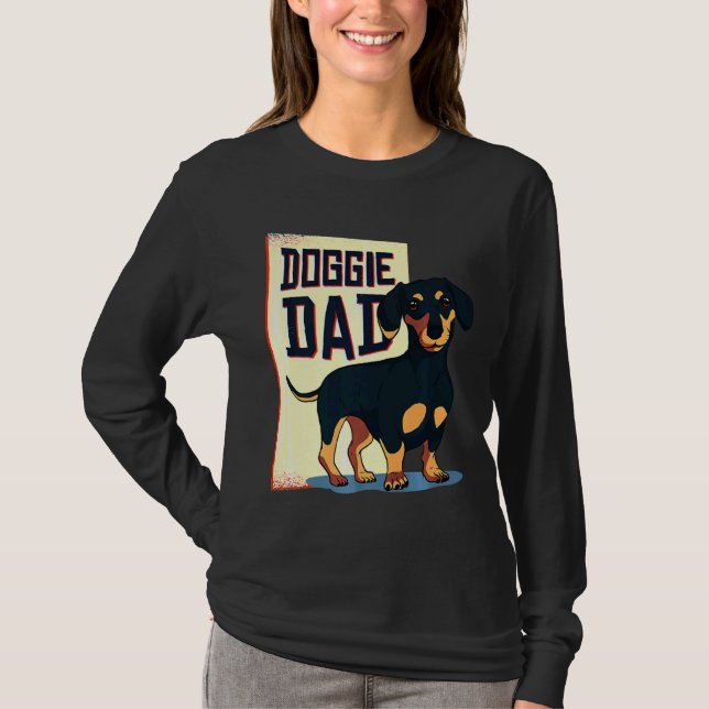 T-shirt Dachshund Doggie Papa (Devant)