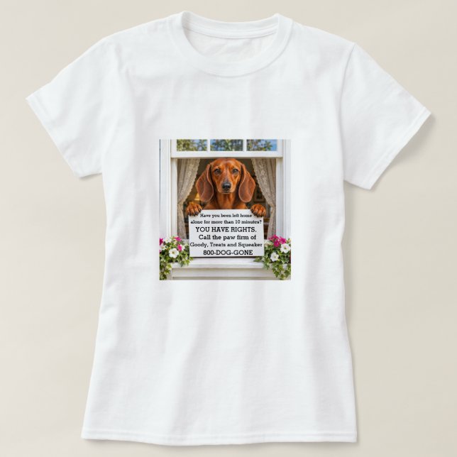 T-shirt Dachshund drôle  (Design devant)