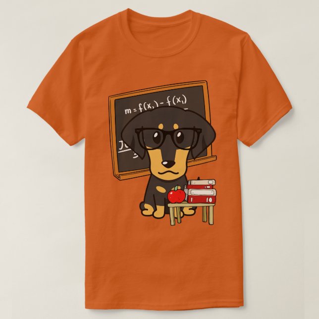 T-shirt Dachshund drôle enseigne (Design devant)