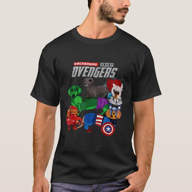 T-shirt Dachshund Dvengers (Devant)