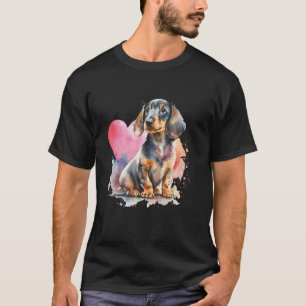 T-shirt Dachshund Entraîneur de chien de coeur Propriétair