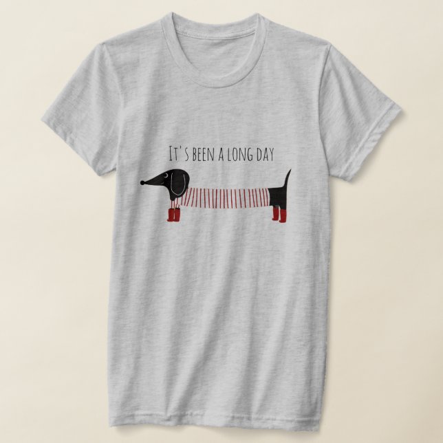 T-shirt Dachshund Fantaisiste Longue Journée (Poser)