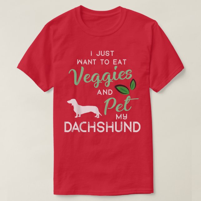 T-shirt Dachshund Funny Vegan propriétaire Amoureux des ch (Design devant)