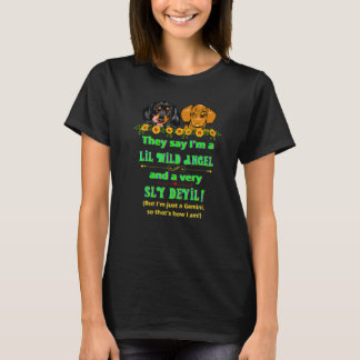 T-shirt Dachshund Funny Wiener Dog Je ne suis qu'un Zodi G