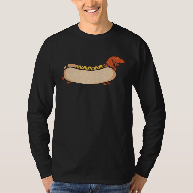 T-shirt Dachshund Hot Dog Cute Weenie Wiener Dog (Devant)