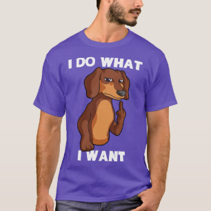 T-shirt Dachshund Je Fais Ce Que Je Veux Amusant Dachshund