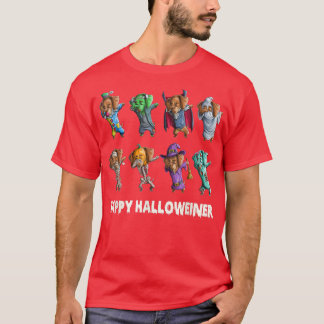T-shirt Dachshund Joyeux Halloweiner Drôle Halloween Chien