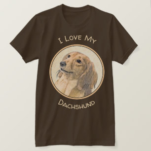 T-shirt Dachshund (Longhaerien) Peinture - Art Chien origi