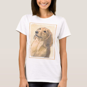 T-shirt Dachshund (Longhaerien) Peinture - Art Chien origi