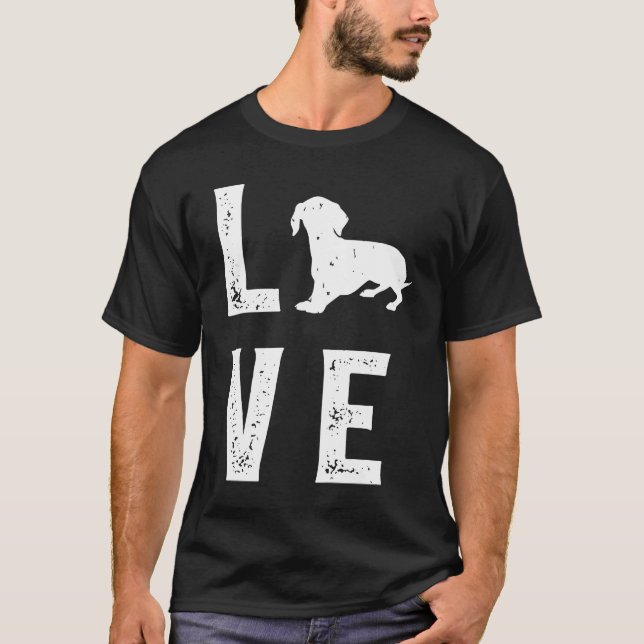 T-shirt Dachshund Love  1 (Devant)