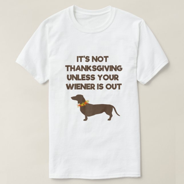 T-shirt Dachshund Lover Thanksgiving Day Dog Propriétaire  (Design devant)