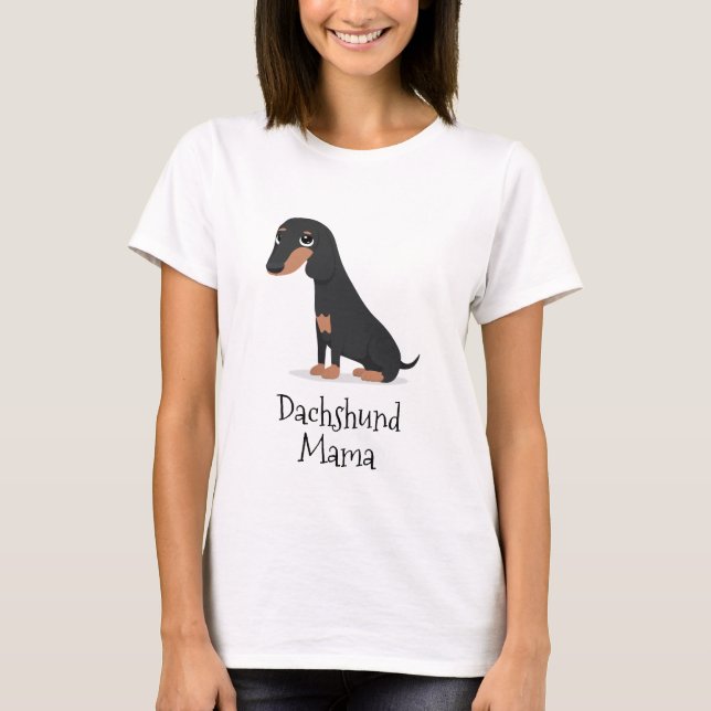 T-shirt Dachshund Mama (Devant)
