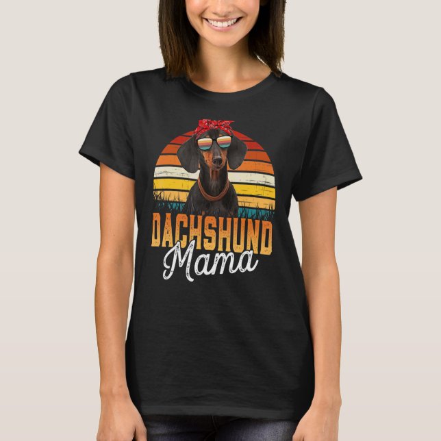 T-shirt Dachshund Mama Meilleur Dachshund Maman Ever Da de (Devant)
