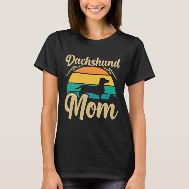 T-shirt Dachshund Maman Chien Propriétaire Idée (Devant)