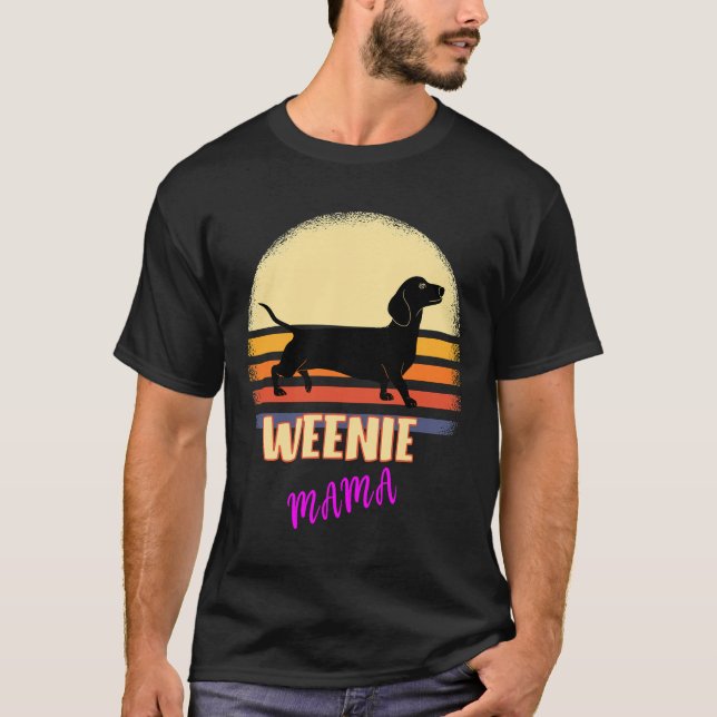 T-shirt Dachshund Maman Weenie Chien (Devant)