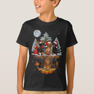 T-shirt Dachshund Miroir Ornement Décoration Noël Tre