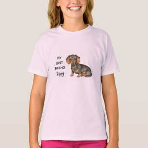 T-shirt Dachshund Mon meilleur ami Personnalisé Nom de l'a