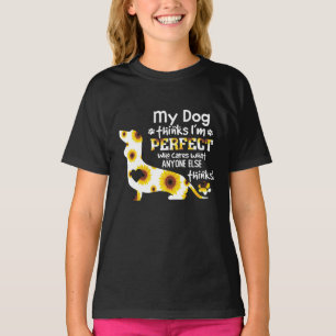 T-shirt Dachshund My Dog pense que je suis parfait drôle d