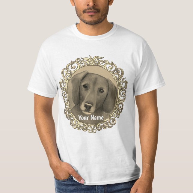 T-shirt Dachshund Orné  (Devant)