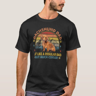 T-shirt Dachshund Papa Comme Un Père Régulier Mais Glacièr