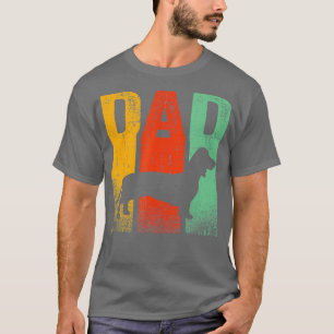 T-shirt Dachshund Papa Retro Vintage cadeau chien propriét